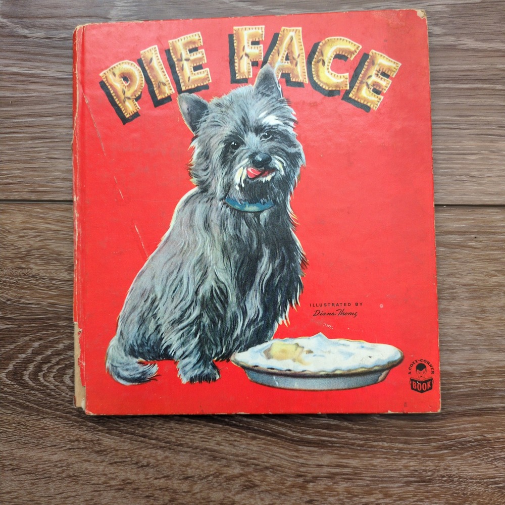 Vtg 1947 Whitman Pie Face Book Scottie Carin Terrier Dog Diana Thorne Hardcover